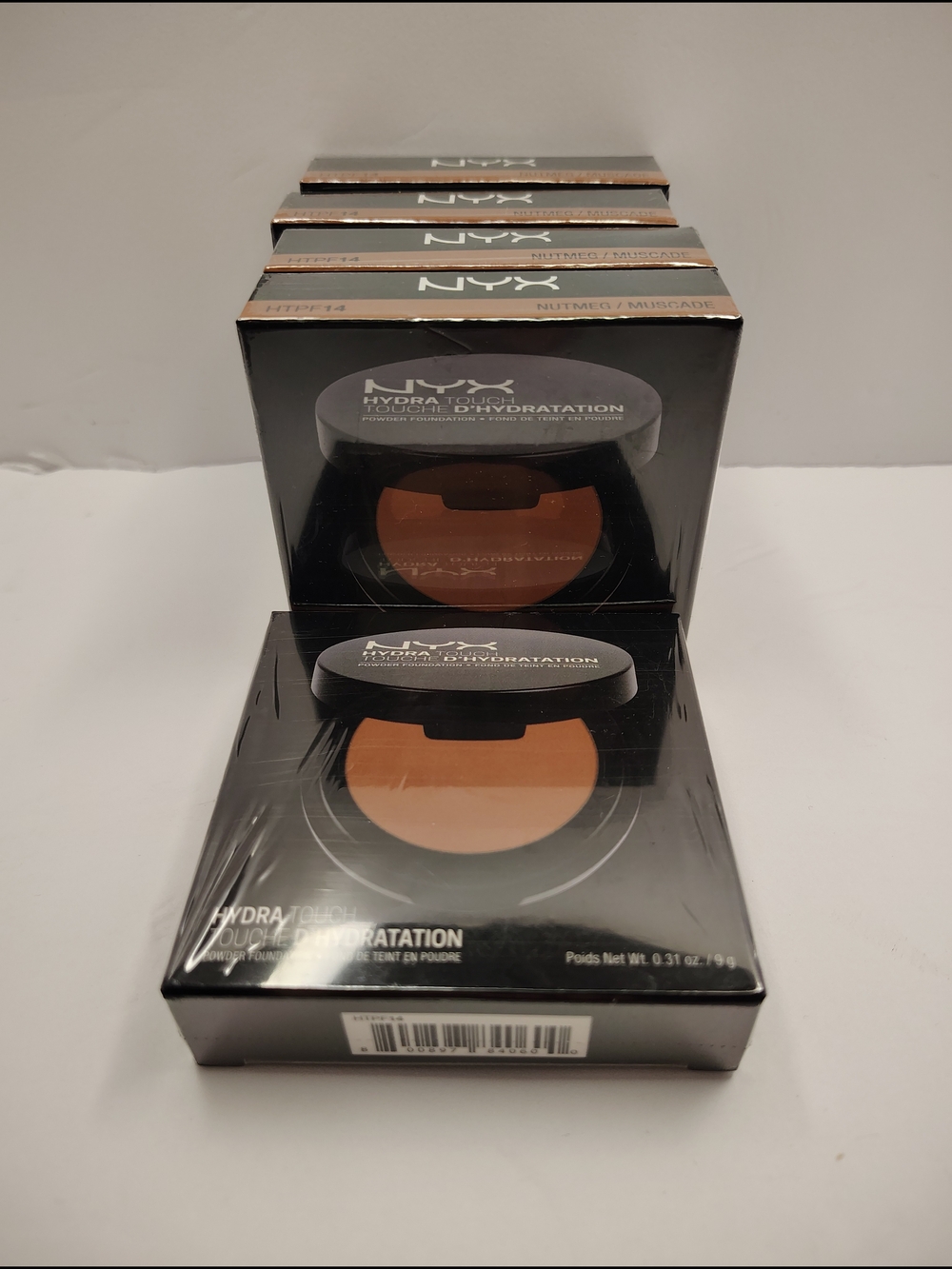 NYX Hydra Touch Powder Foundation - Warm Tan Shade Pack 5 Pack Nutmeg
